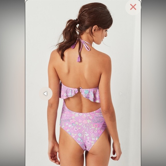 Spell & the Gypsy Collective flower child drill one piece swimsuit - Picture 2 of 11